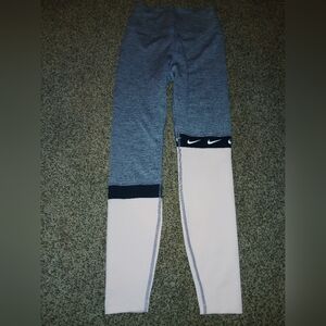 Women's Nike Leggings-gray/pink/black-XS